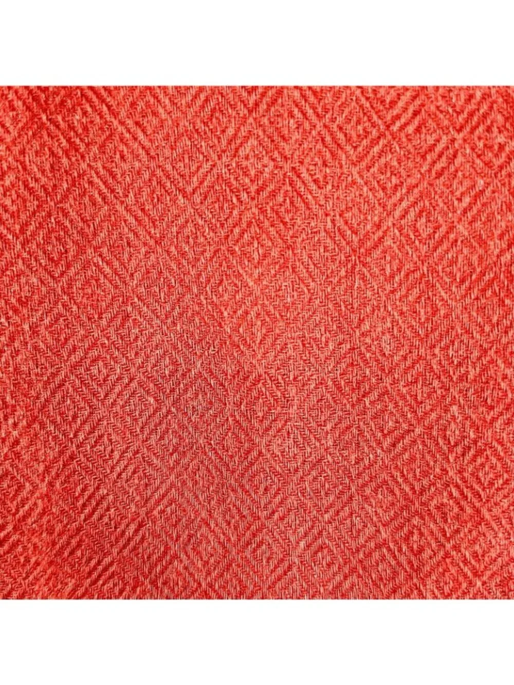 Loro Piana Made In Italy Orange/Red and Blue Raw Edge Cashmere & Silk Scarf
